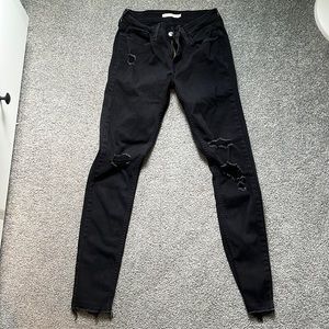Levis Sculpt 720 Jeans High Rise Distressed Super